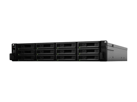 Game Changer 12 Bay Rack Expansion Enclosure Diskless Storage Chassis For Enterprise Servers with twelve disk bays in black metal housing.