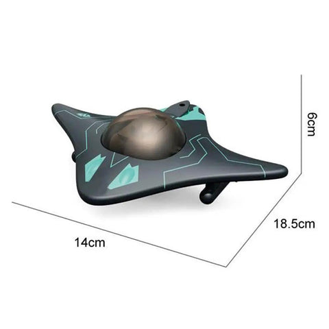 Smart App Controlled Underwater Drone With HD Camera And Dual LED Lights, Real Time Video Transmission, shown with dimensions