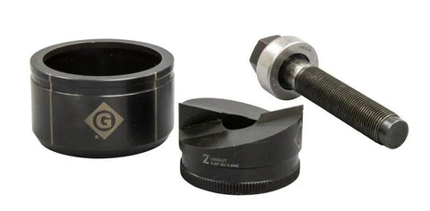 Slug Buster Knockout Set For Two Inch Conduit K2BB-2 Replacement For 7211BB-2 Includes Punch And Die With Knurled Grip Laser Markings