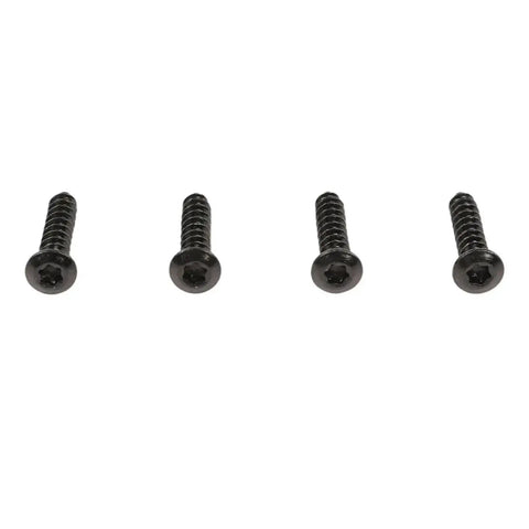 Beefy Tail Light Lens Upper Screw Kit For 2005 To 2013 Corvette C6, Heavy Duty Metal Hardware For Secure Rear Illumination, Easy Install, Matches Factory Dimensions, four black screws