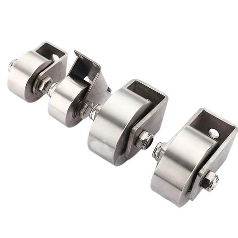 Heavy Duty Stainless Steel Sliding Track Roller Pulley For Doors And Showers, Directional Wheel Furniture Runners, Durable Kit
