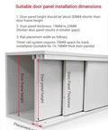 Sliding Door Hardware Kit Heavy Duty Aluminum Track for Closets and Cabinets with Adjustable Triple Panel Bypass F Mount