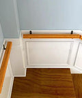 Built Tough Wall Mount Non Slip Stair Handrail And Balcony Banister Kit With Heavy Duty Anti Skid Grip For Indoor Outdoor Steps No Fuss Setup Home Safety Game Changer on wooden stairs.
