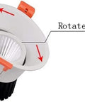 WKNHHL Recessed Lighting Housing Trim Kits Hall Recessed Spotlight Lamp Angle Adjustable showcasing 30-degree rotation feature.