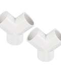 2 Pack 25mm PVC Pipe Fittings 3 Way Y Shape Water Tubing Connectors Union For Garden Irrigation And Home Aquarium Durable PVC Plastic