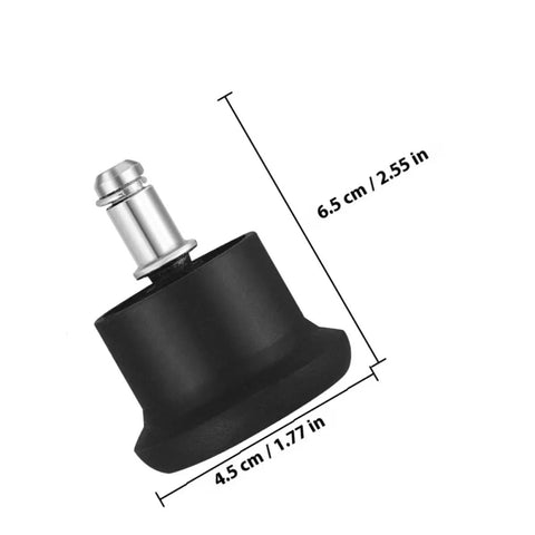 Six Pack Non Slip Furniture Glides For Carpet Office Chair Wheels Replacement Pads Heavy Duty Desk Chair Feet dimensions
