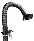 Loc-Line Flexible Hose Kit with Rectangle Nozzle for Soldering Stations, 6 ft segmented tubing attached to workbench