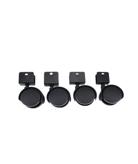 Four Piece Set Of Two Inch U Shaped Stem Casters With Brakes For Office Desks Computers And Home Furniture Perfect For Chairs And Carts