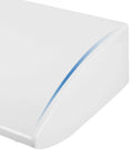 Close-up of Slick Outdoor EV Charging Station Roof Cover With Rock Solid Waterproof Shield, showcasing sleek white design.
