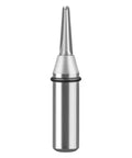 Cool Pro Carbide Router Bit With Tapered Ball Nose For Woodworking pros, 1/2 Inch Shank, detailed view of carbide tip.