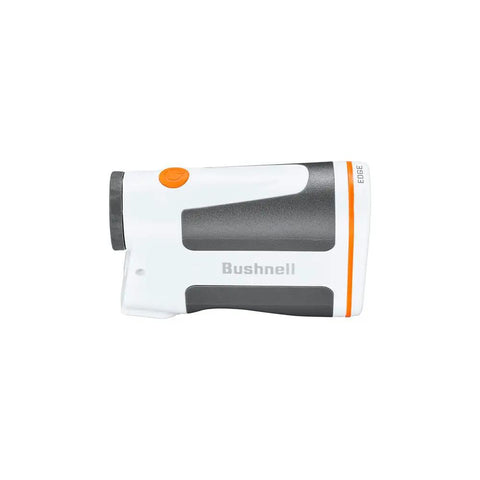 Edge Disc Golf Laser Rangefinder With Slope And PinSeeker Technology, waterproof, side view, orange and black details visible