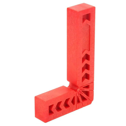 90 Degree Positioning Squares L Shaped ABS Right Angle Clamps 3.15 Inch Precision Locator For Woodworking Projects Like Picture Frames Cabinets And Box Gluing Pro Grade Handy Tool red ABS L-shaped corner clamp