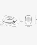 Smart Two In One Electric Cup Warmer And Rapid Beverage Chiller For Office Desk dimensions with 304 stainless steel cup and user-friendly control.