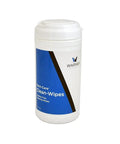 Alcohol Free Hearing Aid Cleaning Wipes, 160 Wipes Canister, blue and white packaging, Warner brand label visible.