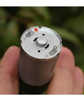 Close-up of top view Electronic Starter With Planetary Gearbox and Full Metal Drive System D Shaft Compatible DC 12V 30 RPM