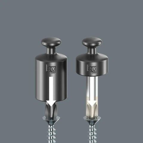 Demonstration of force applied to screws for the 334 Six Piece Rack Screwdriver Set With Kraftform Plus Lasertip Slotted And Phillips Drives