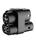 Heavy Duty CCS1 to CCS2 EV Charger Adapter DC Fast Charging Connector rated at 1000V and 250A, featuring a compact housing.