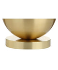 Detail of brass base for White And Brass Gold Ceramic Table Lamp With White Linen Drum Shade, part of modern glam design in bedroom or living room