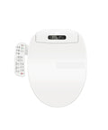 Pro Electric Smart Bidet Toilet Seat With Instant Heated Warm Water And Slow Close Design For Elongated Toilets Auto Lid control panel view.