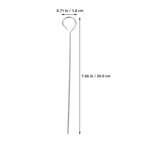 Twenty Pack Of Super Durable Stainless Steel Wick Centering Needles For Candle Making These Eight Inch Punch Needle Tools Make Threading A Breeze And Stay Tough As Nails For All Your Wax And Candle Mold Projects At Home. stainless steel wick centering needle, 20 cm long