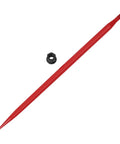 49 Inch Bale Spear With 3000 Lb Capacity Red Coated Bale Forks Hay Spike For Buckets Tractors And Loaders, hex nut included