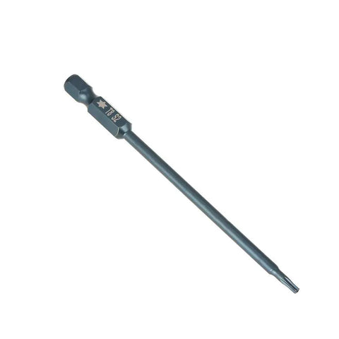 Heavy Duty Magnetic Hex Shank Screwdriver Bits Kit With 10 Pc T8 Star Security Heads Made From Tough S2 Steel For High Torque Drilling And Power Tool Jobs That Need Serious Durability And Grip To Get The Work Done Right Away. 100mm T8 S2 steel bit
