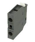 CA4-10 1NO front-mount auxiliary contact block for control panels and switchgear applications, shown at an angle.