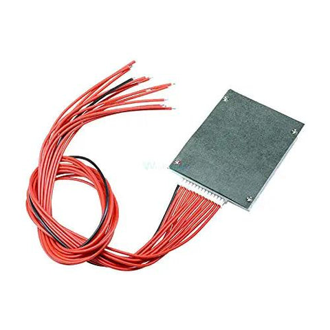 Top Shelf 48V 35A 13S BMS Balance Board For 18650 Lithium Battery Pack with connecting wires for e-bike setups.