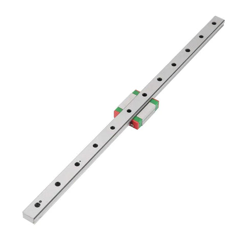 Miniature Linear Rail Guide 12mm Wide With Slide Block For Pro Grade Precision Equipment And Automation Systems 300mm Length 4 Point Contact