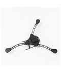 Three Axis Drone Frame For Y6 And F450 Tri Copter Stability Boost, Beefed Up Durable Build For Stable Flight With Versatile Mounting And Lightweight Aluminum Construction, Ready For Custom Tri Copter Setups. Black aluminum tri-copter frame with three arms on white background