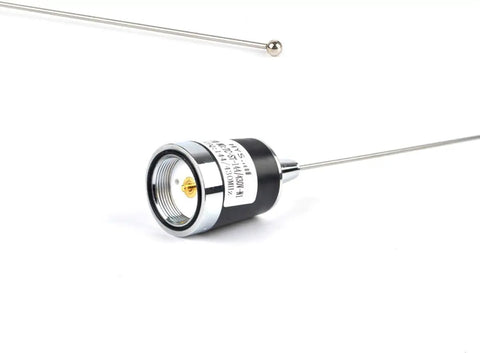 Connector and rod of Dual Band VHF UHF NMO Antenna for 2m and 70cm Mobile Radios With Magnetic Base 16 Ft RG58 Cable PL259 UHF Mount