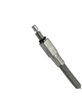 Close-up of 140cm Braided Stainless Steel Clutch Line For XL 883 1200N 2011-2015 Universal Fit showing connector detail