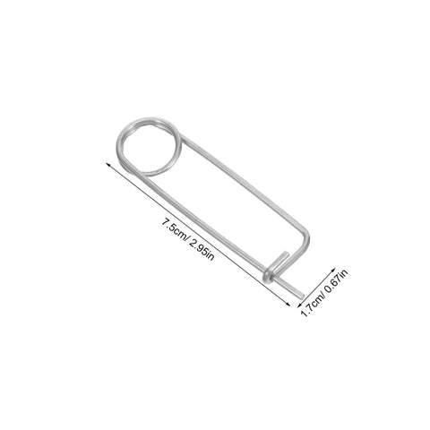 Heavy Duty Stainless Steel Cotter Pin Fastener Clips Locks Farm Hitch And Industrial Machinery With Anti Loosening Stability, 7.5cm long.