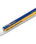 Fluke Networks fiber optic cleaning solvent pen, white body with blue and yellow label.