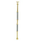 95cm Tall Handrail Post With Installation Kit, Adjustable Banister Spindle For Indoor Home Stairways, Sturdy Aluminum Pillar, B-Style Balusters, Pack Of 20, Easy Deck Guardrail Support - vertical post with decorative gold finish.