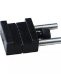 Pro Grade Heavy Duty Milling Vise Jaw Stop Kit Five Piece for CNC Machines, black oxide steel, hardened guide pins, close-up view