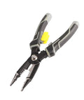 9 In 1 Electrician Pliers Set With Sturdy Carbon Steel For Wire Stripping Cutting Crimping And More, showing black handles and metal jaws