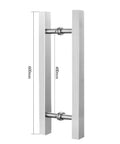 Modern Brushed Stainless Steel Barn Door Handle Push Pull For Interior And Exterior Doors Black Finish Commercial Grade