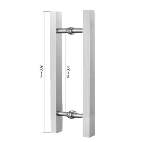 Modern Brushed Stainless Steel Barn Door Handle Push Pull For Interior And Exterior Doors Black Finish Commercial Grade