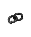 50 Pcs M6 Split Lock Washers Carbon Steel Black Oxide Spring Locking Rings for screws and bolts, close-up view