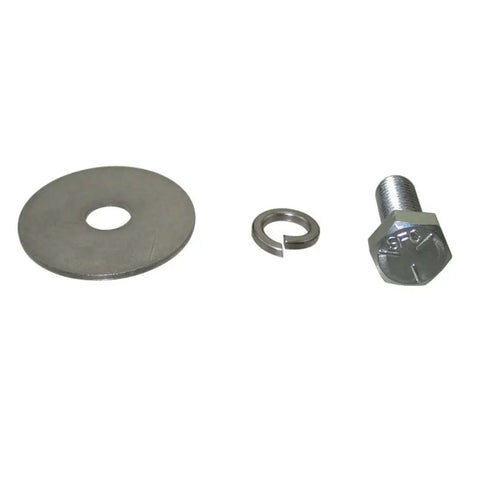 Pro Grade Top Shelf Heavy Duty Clutch Bolt With Flat Washer Hex Screw Kit For Predator 212Cc 6 5Hp Mini Bike Go Kart Engine Essential Direct Fit Replacement Parts showing a bolt, flat washer, and retaining ring.