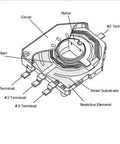 Diagram of Rotation Angle Sensor Module SV01A103AEA01R00 With 10K Potentiometer Analog Voltage Output 5V DC Supply Rotary Position Sensor