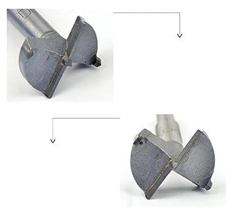 Close-up view of 5 Piece Forstner Drill Bit Set 15-35mm High Strength Steel Woodworking Bits For Precise Flat Bottom Holes