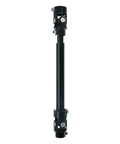 Side view of Accsoe steering shaft, black steel steering column with end joints.