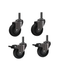 Heavy Duty Silent Rubber Swivel Casters Rock Solid Build 360 Degree Rotation M6 M8 M10 Mount Sizes smooth rolling wheels for furniture.