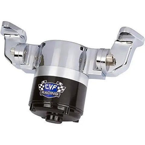 Beefy Big Block Chevy Electric Water Pump Boasts A Slick Chrome Aluminum Finish delivering reliable cooling for V8 engines.