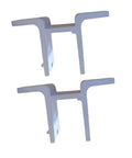 2 Pieces Wall Mounted Brackets For Retractable Awnings Aluminum Alloy Outdoor Shade Canopy Fittings And Heavy Duty Support Hardware Replacement For Backyard Court White
