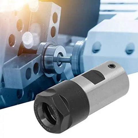 Collet Block For CNC Lathe Chuck Holder With 16mm Clamp Rod, ER20 Style High Precision Shaft Clamp Tool in operation on machine