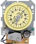 Sprinkler Timer Switch With 14 Day Skipper, 44 Daily On Off Settings, Watering Intervals, showing internal components and dial.