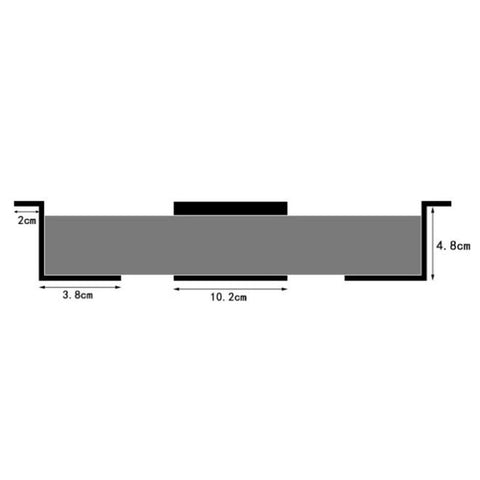 Sleek Under Desk Laptop Mount Bracket Featuring Heavy Iron Screwin Notebook Holder Set dimensions showing 10.2cm length and 4.8cm height.